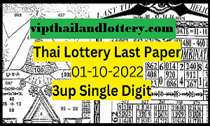 Thai Lottery last paper Best Win Set 1-10-2022 - thai lottery
