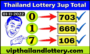 Thai Lottery Vip Pair 3up Total Set 1st November 2022-Thai Lottery