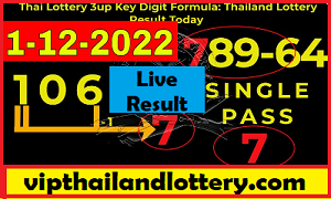Thai Lottery Result today 1-12-2022 - Thai lottery 1st December 2022