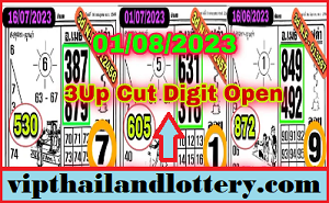 Thai Lottery First Paper 3UP Tuch Cut Digit Open 01-08-2023