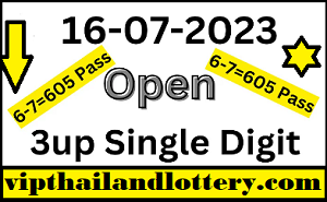 Thai Lottery Sure Tips 3up Single Digit calculations 16-07-2023