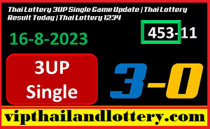 Thai Lottery 3UP Single Formula 2023 16-08-2023 Thai Lottery VIP