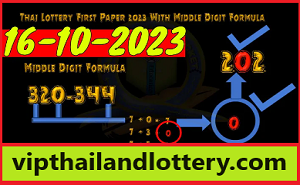 Thai Lottery First Paper 4pc With Middle Digit 16-10-2023